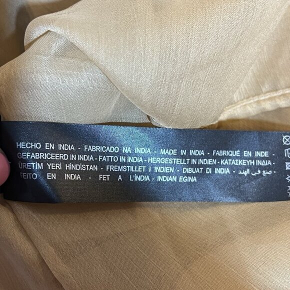 Zara Tunic Mini Dress Medium Size Embroidered Beaded Boho Bell Sleeve Lined - Picture 16 of 16